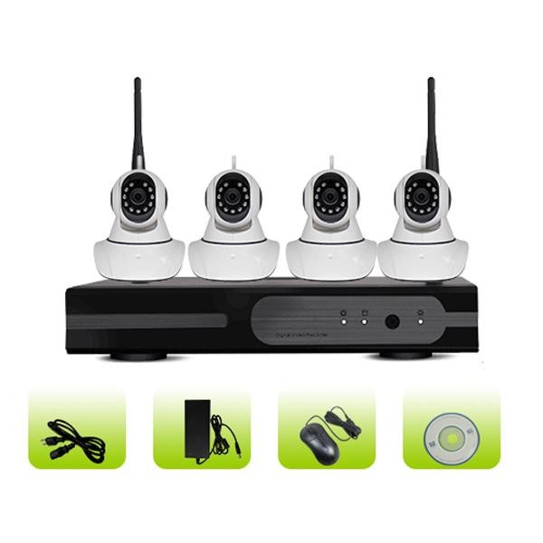 SK04W-10RM Home Security Full HD Video Real Time Recording Smart WiFi Dome Camera 1080P NVR Kit